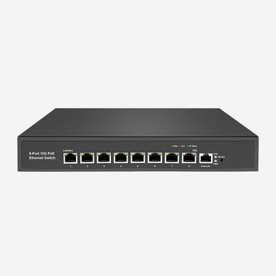 8 RJ45 PoE-Ports 10 GB Schicht 3 Switch Redundanz QoS und PoE Unterstützung enthalten