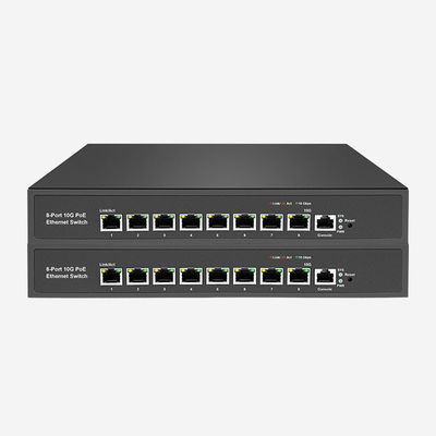 8 PoE RJ45 Layer 3 10GB Switch mit Unterstützung für VLAN, RSTP/MSTP, ERPS Ring Network