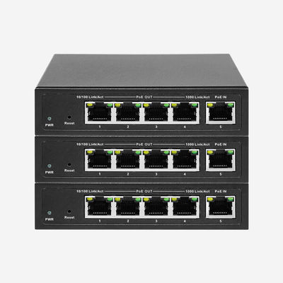 Port Trunking, 5 × 10/100/1000Mbps RJ45-Ports Unmanaged PoE-Switch mit 60W PoE-Ausgangsleistung