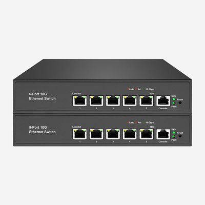 ACL / QoS / VLAN unterstützt 10GB Switch mit 5 100M/1000M/2.5G/5G/10Gbps RJ45-Ports
