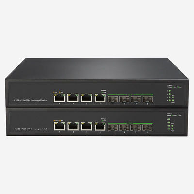 Leistungsstarker 4 RJ45 10G Ethernet-Switch mit Jumbo-Frame-Unterstützung und 160Gbps-Schaltkapazität